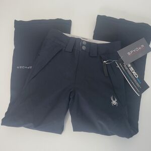 NWT Girls Spyder Black Ski Pants Sz Xs 6-7yr Snow Pants